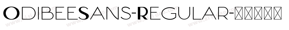 OdibeeSans-Regular字体转换