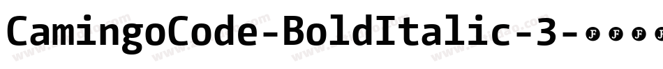 CamingoCode-BoldItalic-3字体转换