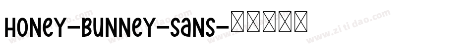 Honey-Bunney-Sans字体转换