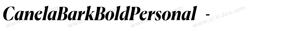 CanelaBarkBoldPersonal转换器字体转换