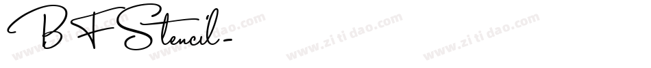 BFStencil字体转换