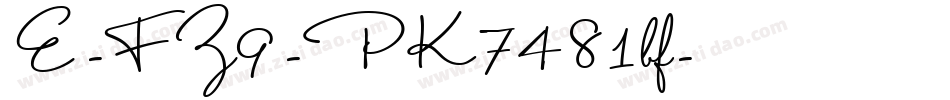 E-FZ9-PK7481bf字体转换
