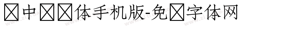 庞中华简体手机版字体转换