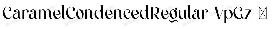 CaramelCondencedRegular-VpGz字体转换