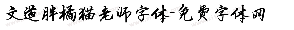 文道胖橘猫老师字体字体转换