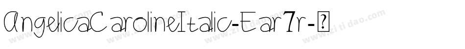 AngelicaCarolineItalic-Ear7r字体转换