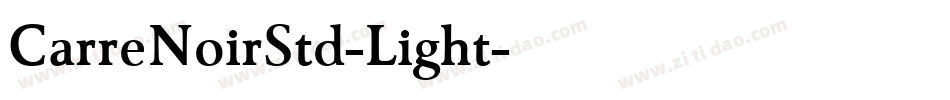 CarreNoirStd-Light字体转换