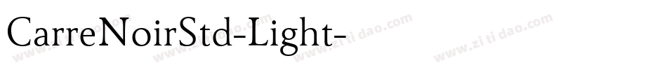 CarreNoirStd-Light字体转换