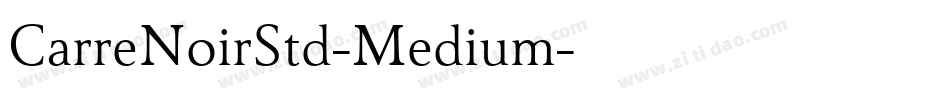 CarreNoirStd-Medium字体转换