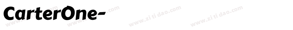 CarterOne字体转换