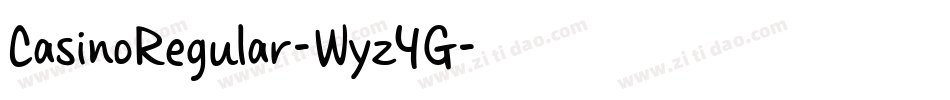 CasinoRegular-Wyz4G字体转换