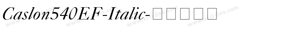 Caslon540EF-Italic字体转换