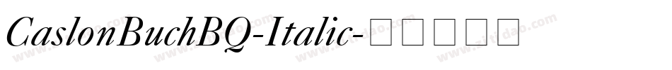 CaslonBuchBQ-Italic字体转换 CaslonBuchBQ-Italic字体转换