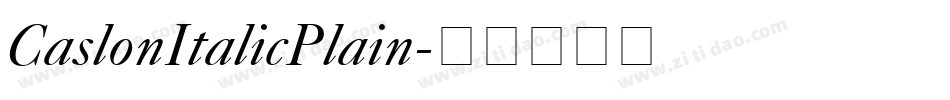 CaslonItalicPlain字体转换