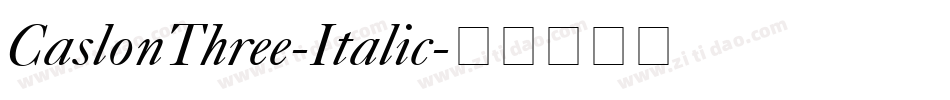 CaslonThree-Italic字体转换