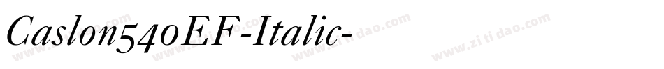 Caslon540EF-Italic字体转换
