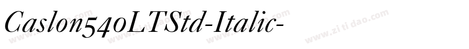 Caslon540LTStd-Italic字体转换