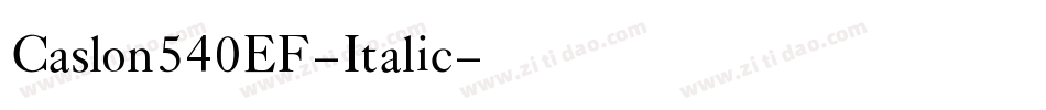 Caslon540EF-Italic字体转换