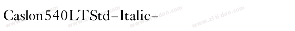 Caslon540LTStd-Italic字体转换