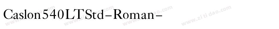 Caslon540LTStd-Roman字体转换
