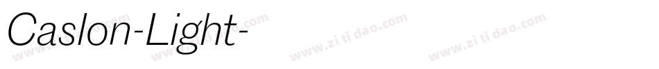 Caslon-Light字体转换