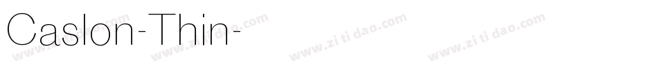 Caslon-Thin字体转换