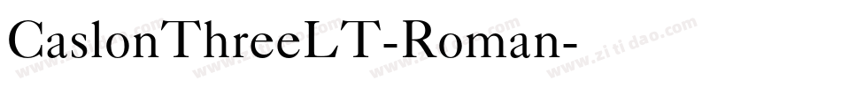 CaslonThreeLT-Roman字体转换