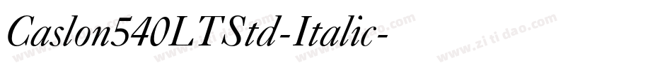 Caslon540LTStd-Italic字体转换