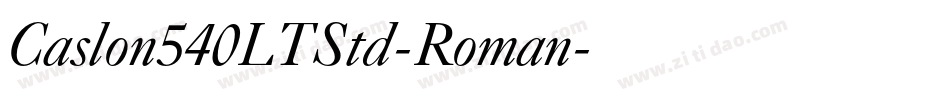 Caslon540LTStd-Roman字体转换