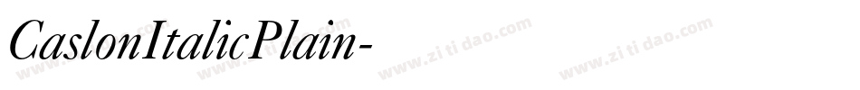CaslonItalicPlain字体转换