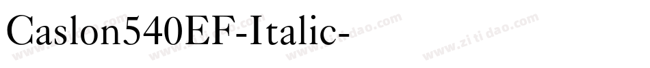 Caslon540EF-Italic字体转换