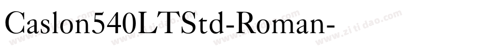 Caslon540LTStd-Roman字体转换