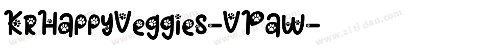 KrHappyVeggies-VPaw字体转换