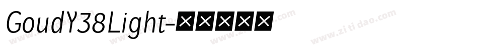GoudY38Light字体转换