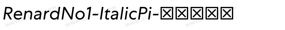 RenardNo1-ItalicPi字体转换
