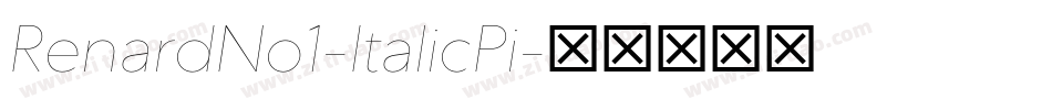RenardNo1-ItalicPi字体转换