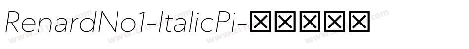 RenardNo1-ItalicPi字体转换