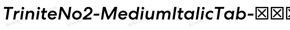 TriniteNo2-MediumItalicTab字体转换
