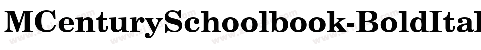 MCenturySchoolbook-BoldItalic字体转换