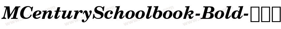 MCenturySchoolbook-Bold字体转换