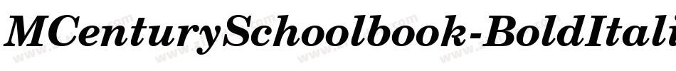 MCenturySchoolbook-BoldItalic字体转换
