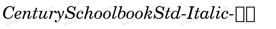 CenturySchoolbookStd-Italic字体转换