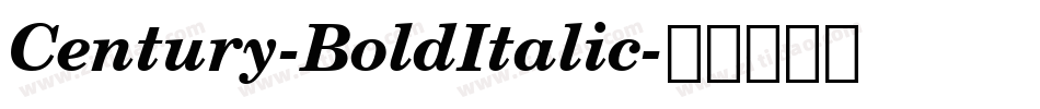 Century-BoldItalic字体转换