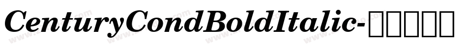 CenturyCondBoldItalic字体转换