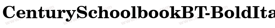 CenturySchoolbookBT-BoldItalic字体转换