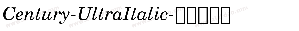 Century-UltraItalic字体转换
