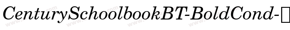 CenturySchoolbookBT-BoldCond字体转换