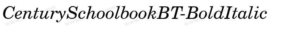 CenturySchoolbookBT-BoldItalic字体转换