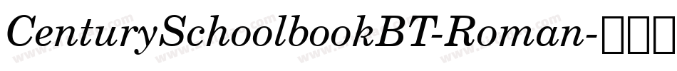 CenturySchoolbookBT-Roman字体转换