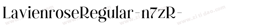 LavienroseRegular-n7zR字体转换